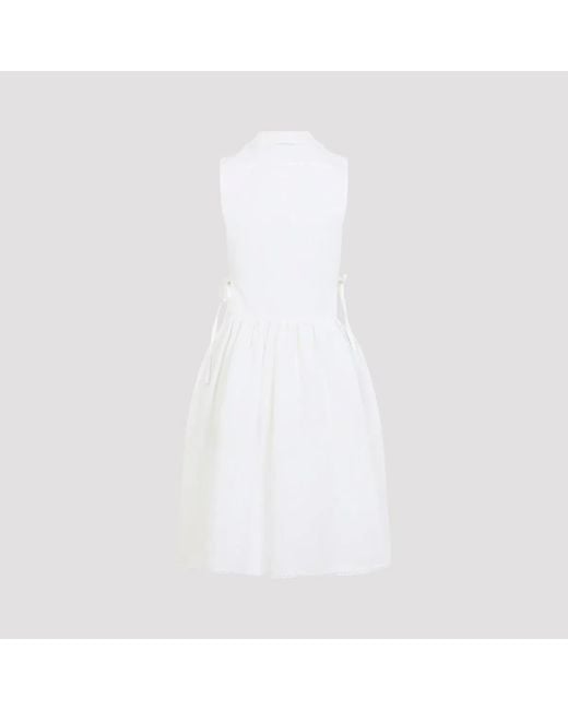 Miu Miu White Popeline Mini Dress