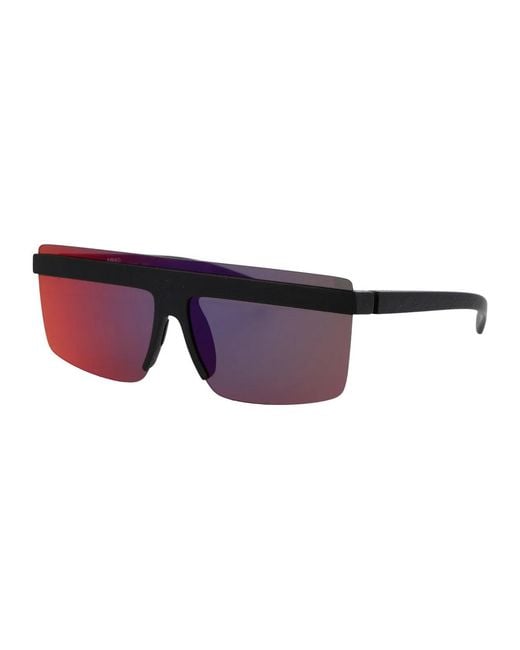 Mykita Blue Mylon Shield Sunglasses