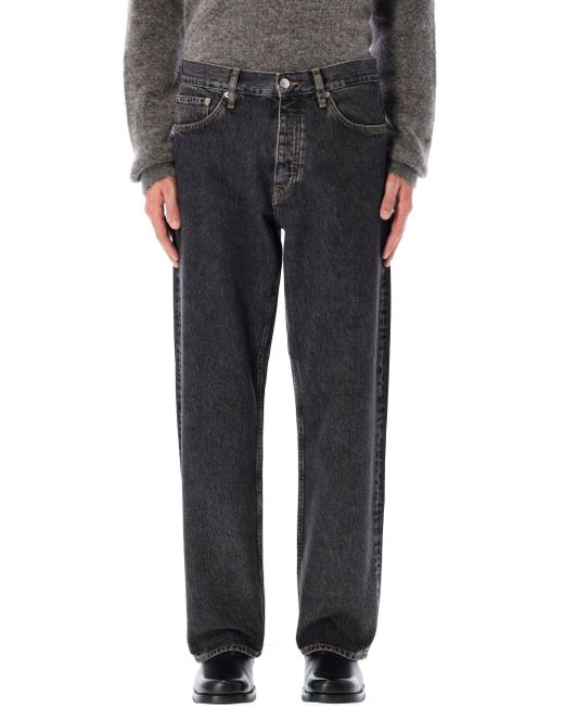 sunflower Black Loose Fit Stone Washed Organic Denim Jeans for men