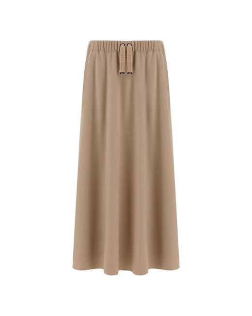 Herno Natural Polyester Modal Wool Skirt