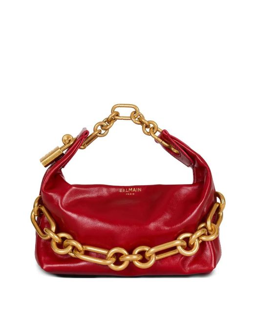 Balmain Red Small Sync Tote Bag