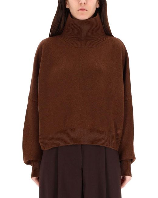 Loulou de Saison Brown Wool-Cashmere Sweater