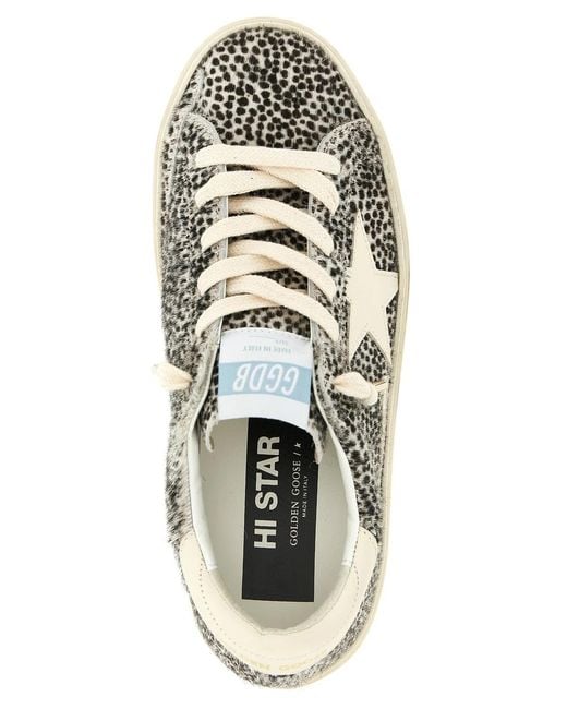Golden Goose Deluxe Brand White 'Hi Star' Sneakers