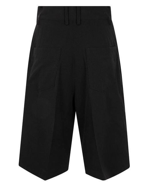Yohji Yamamoto Black R-4Tuck Short Pants