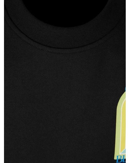 Casablanca Black Tshirt Bright Jersey for men