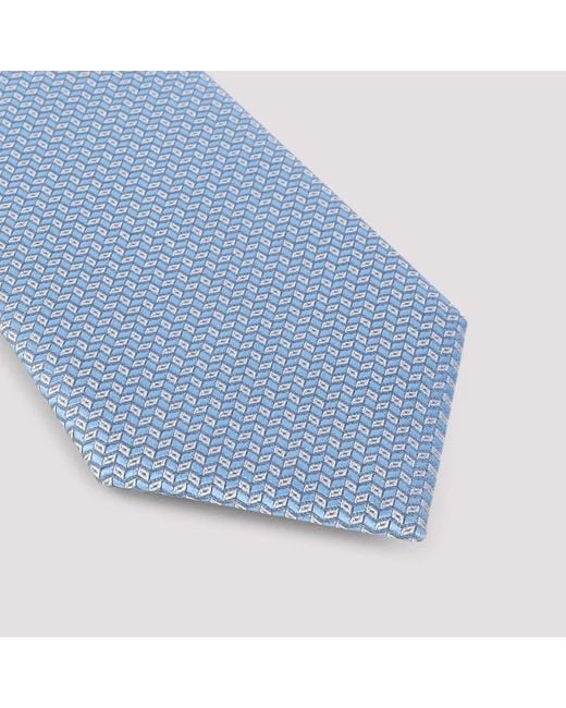 Giorgio Armani Blue Light Silk Tie for men