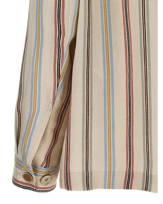 Etro Brown Striped Overshirt for men