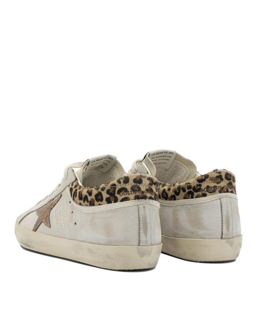 Golden Goose Deluxe Brand White "Super-Star" Low-Top Sneakers