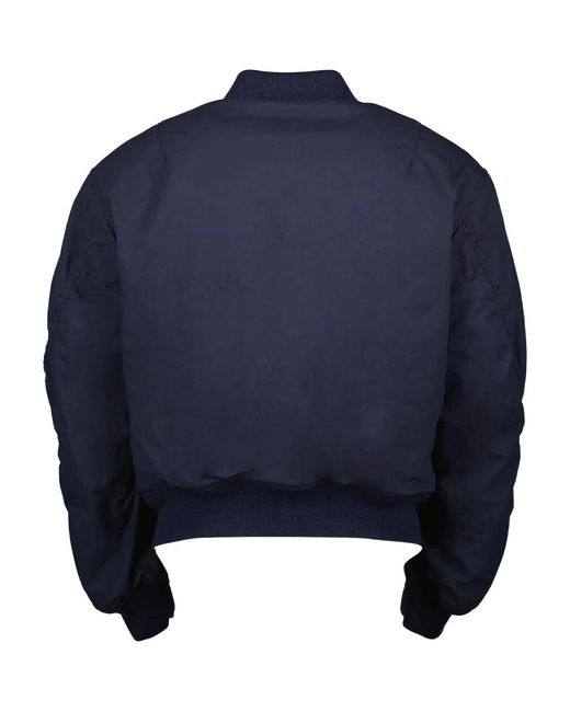 Givenchy Blue Cotton Twisted Arms Bomber for men