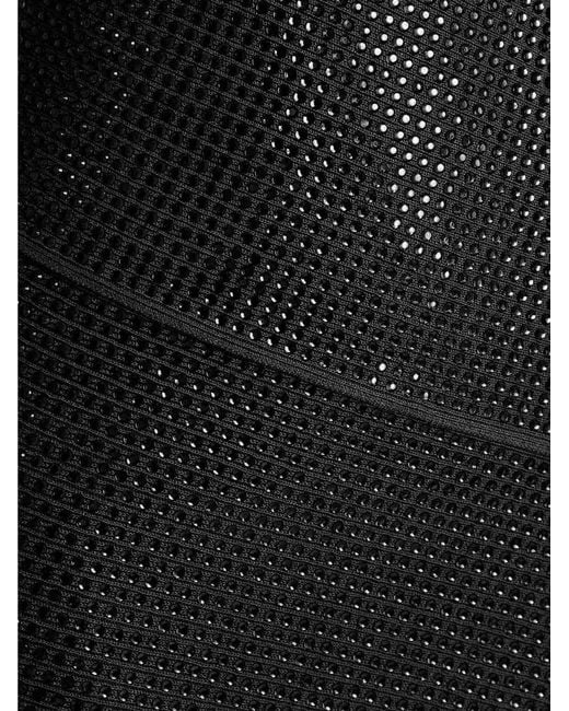 ANDREADAMO Black Sequin One Shoulder Dress