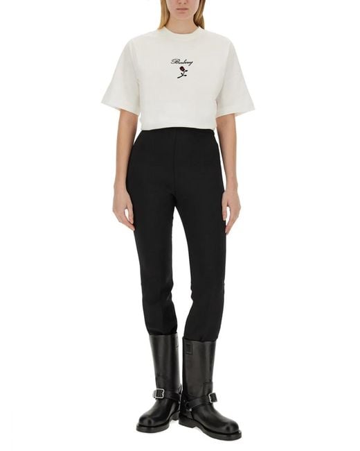 Burberry White T-Shirt With Logo