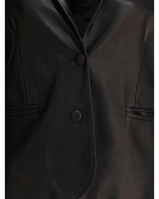 Semler Black Leather Blazer Jacket
