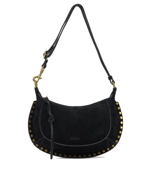 Isabel Marant Black "Oskan Moon" Small Shoulder Bag