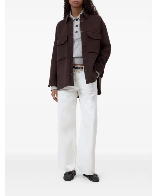 Closed Purple Spread Collar Oversized