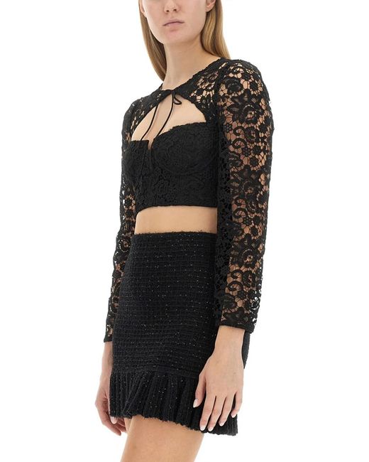 Self-Portrait Black Lace Top