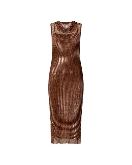 Pinko Brown Polyester Dress