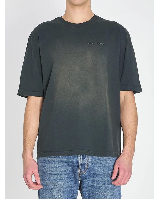 Golden Goose Deluxe Brand Gray Cotton Jersey T- Shirt for men