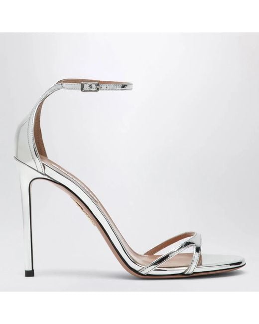 Aquazzura White Nuda 85 Sandals