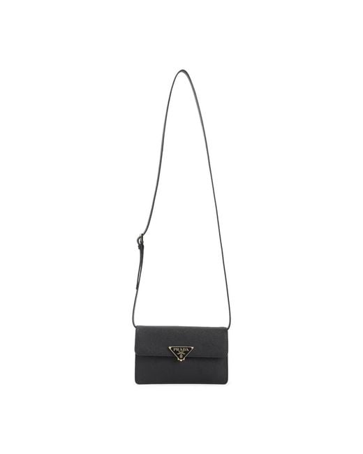 Prada White Mini Bag With Triangle Logo
