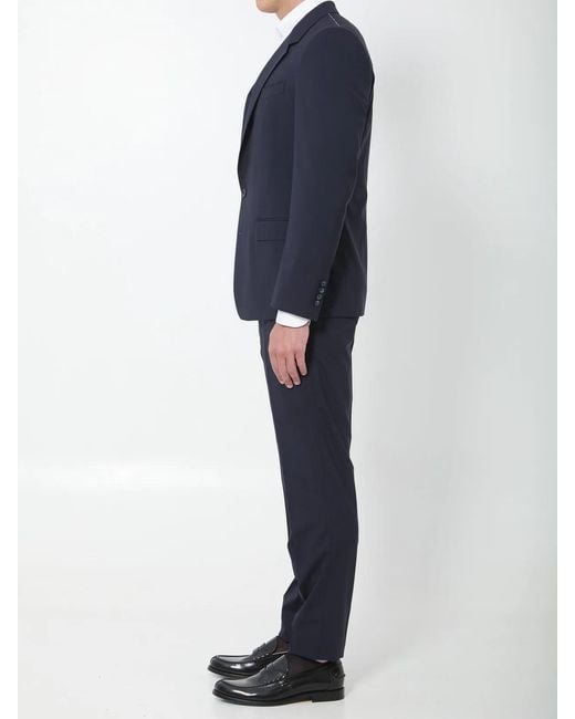 Dolce & Gabbana Blue Dolce&Gabbana Single-Breasted Martini Suit for men