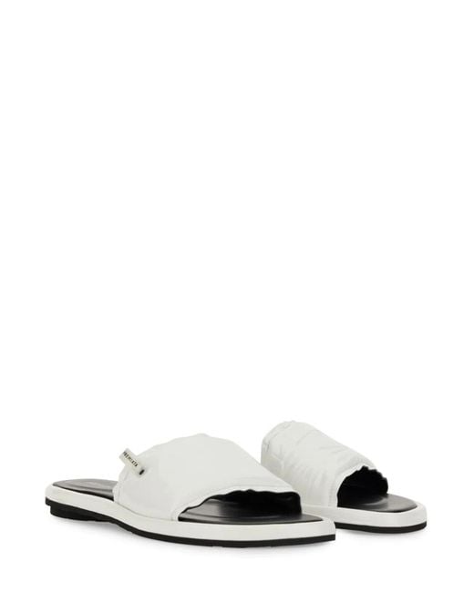 Premiata White Slide Sandal