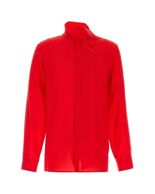 Valentino Garavani Red Camicia Maniche Lunghe for men
