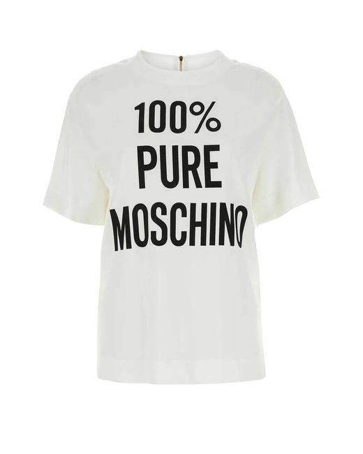 Moschino Couture White Crepe T-Shirt