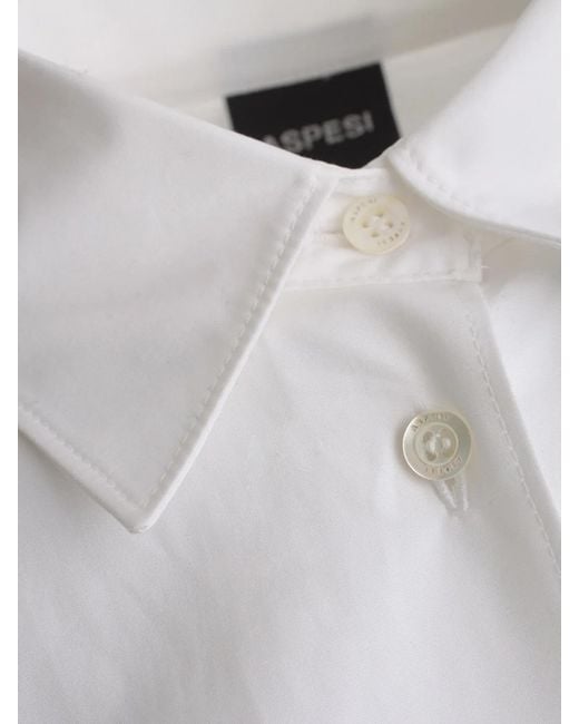 Aspesi White Popeline Basic Shirt