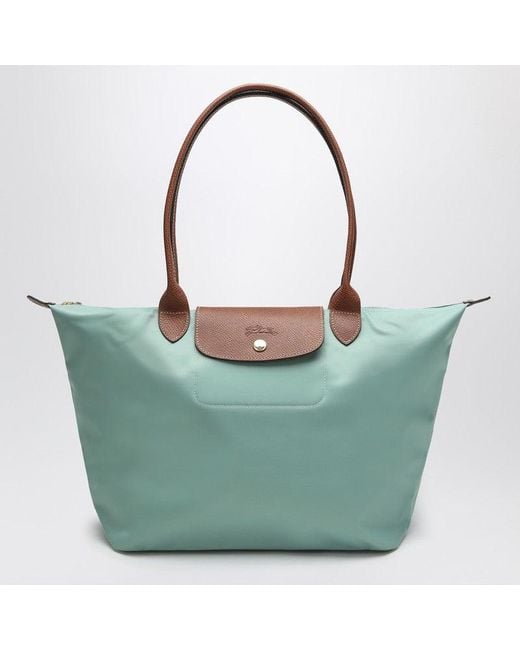 Longchamp Celadon Coloured Le Pliage Original L Bag in Green