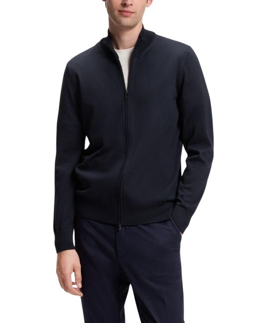 Boss Blue Wool Jacket for men