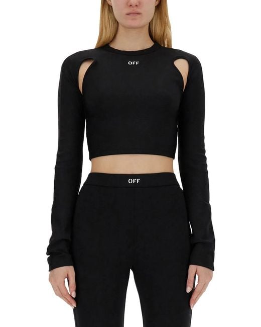 Off-White c/o Virgil Abloh Black Tops With Logo