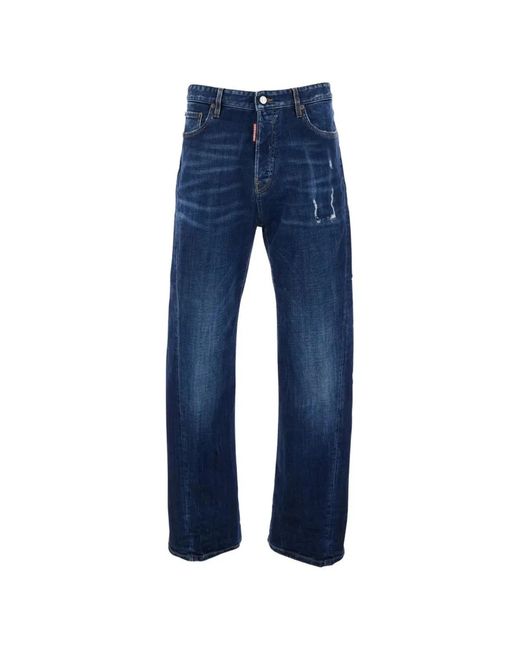 DSquared² Blue Cotton Elastane Pants for men