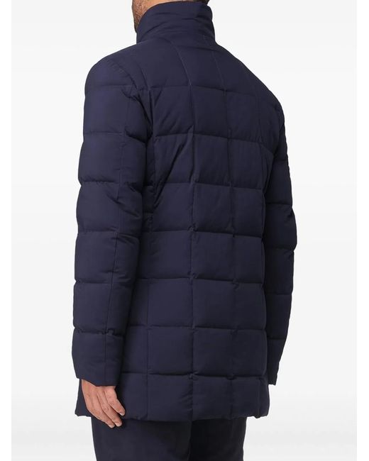 Fay Blue Nylon Quilted Jacket for men