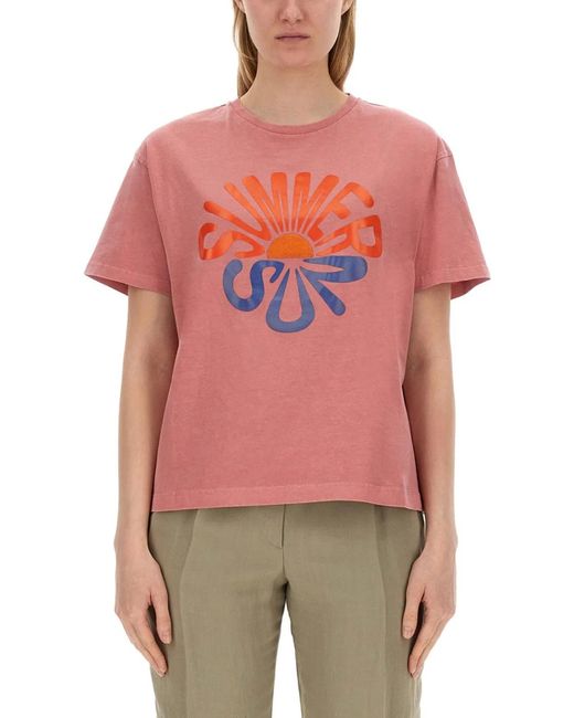 Paul Smith Red Ps Paul Smith Summer Sun Print T Shirt