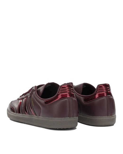 Adidas Originals Brown Samba Og Bordeaux Leather Rubber Sneakers
