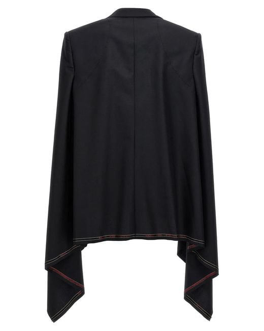 Junya Watanabe Black Seymo Wool Cape