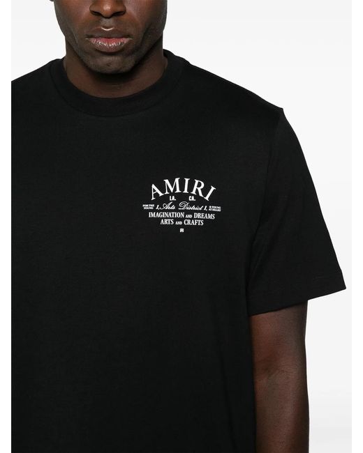 Amiri Black Logo Print T-Shirt for men