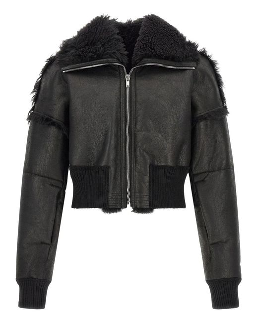 Rick Owens Black 'Flight Jkt Cropped' Bomber Jacket for men