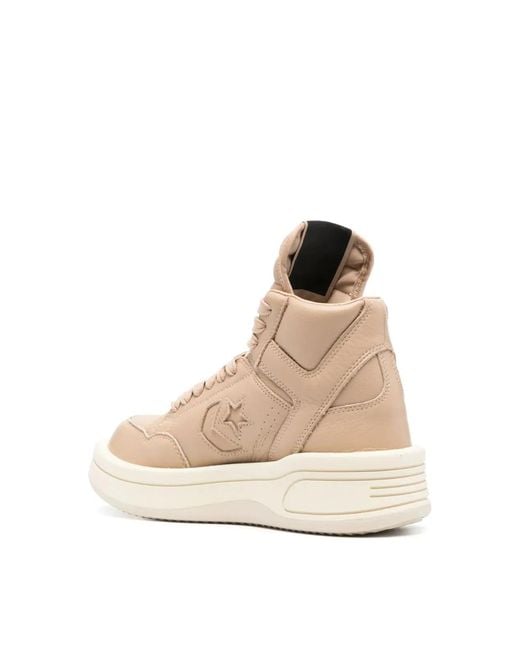 Rick Owens Natural Converse Turbowpn Mid Sneakers