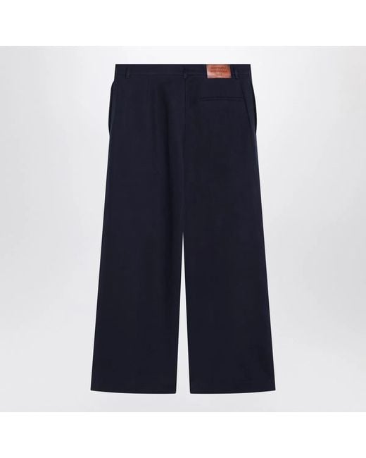 Acne Blue Satin Trousers for men