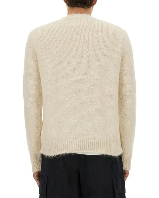 Jil Sander Natural Alpaca Wool Sweater for men