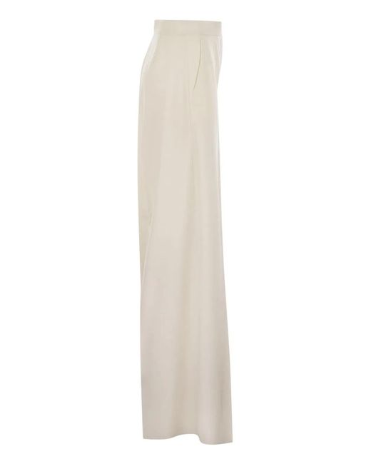 Max Mara White Ninfa Long Trouser