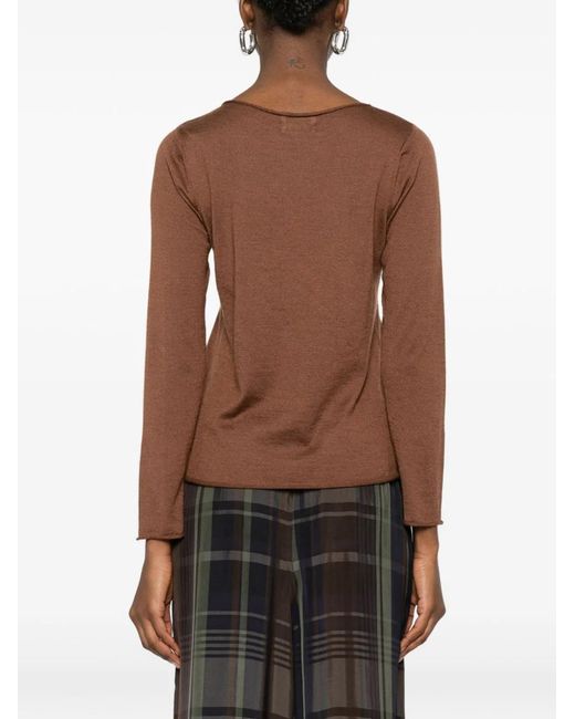 Be You Brown Knit Round Neck Sweater