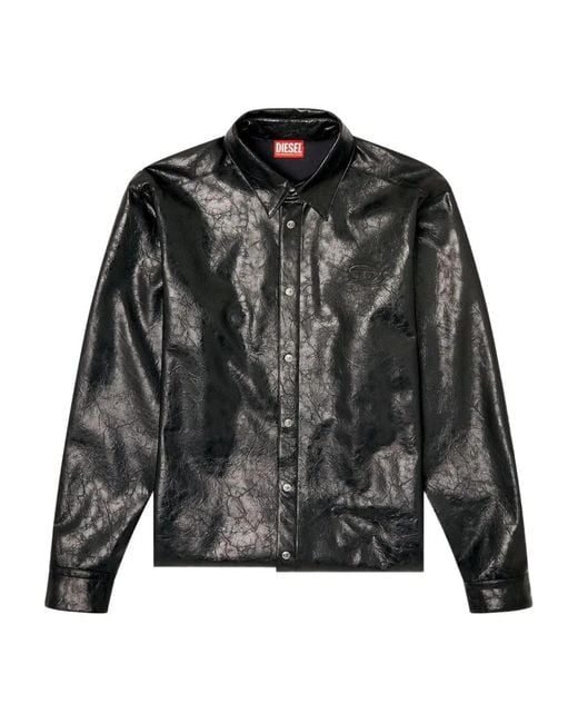 DIESEL Black Shirt Ls Simply-Qmbu for men
