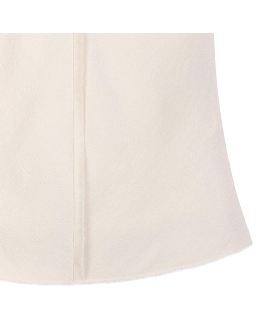 AMI White Viscose Blend Top