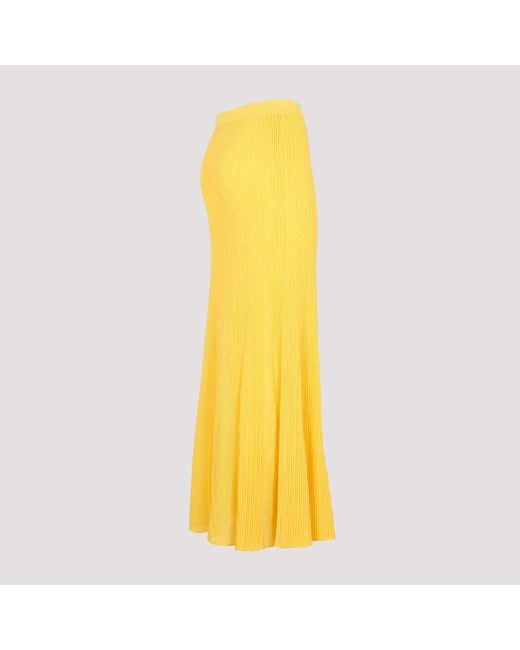 Gabriela Hearst Yellow Wool Eula Skirt