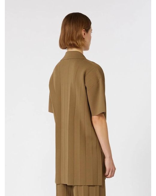 Max Mara Natural Blouse With Short Sleeves