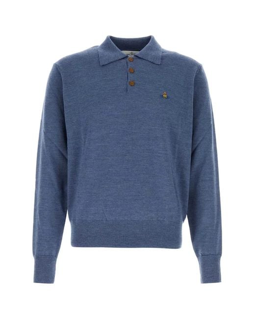 Vivienne Westwood Blue Mark Ls Polo for men