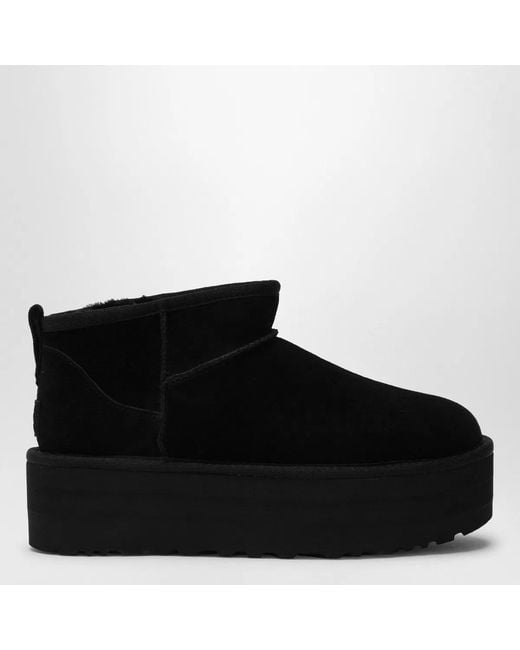 Ugg Black Classic Ultra Mini Boot With Platform