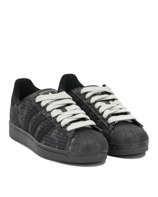 Adidas Originals Black "Superstar Ii" Low-Top Sneakers for men